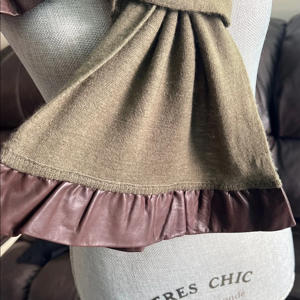 Dior Olive and Brown Scarf Set